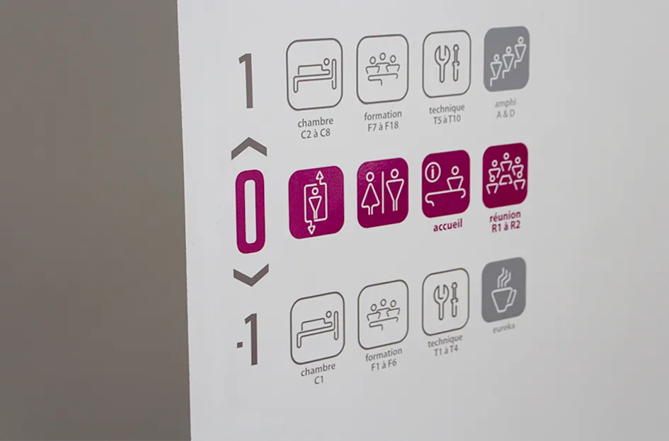 pictogramme graphisme signalétique intérieure lille