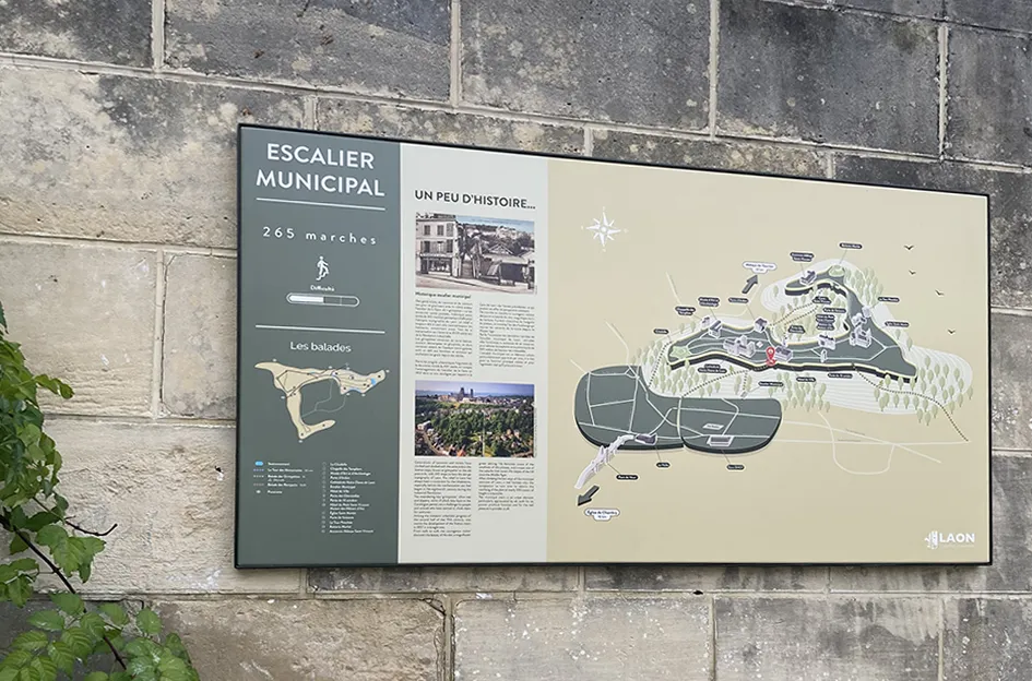 carte signalétique patrimoine touristique ville laon