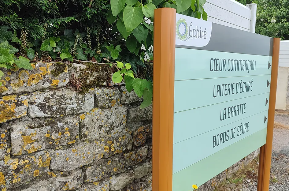 signalétique directionnelle ville echiré deux sevres