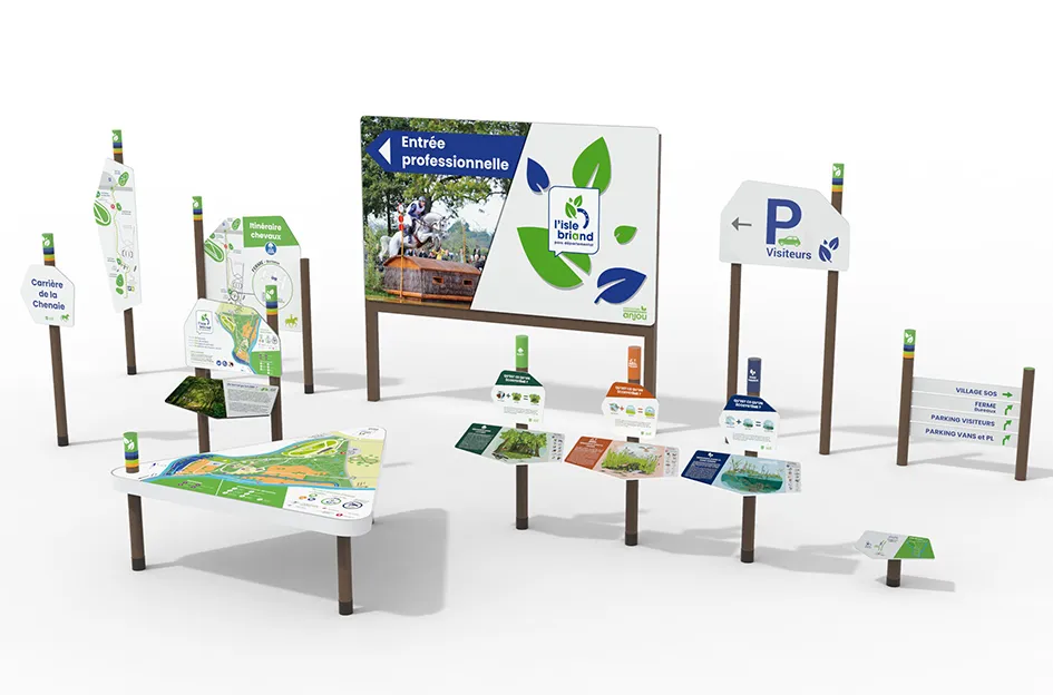 design gamme signalétique espace naturel